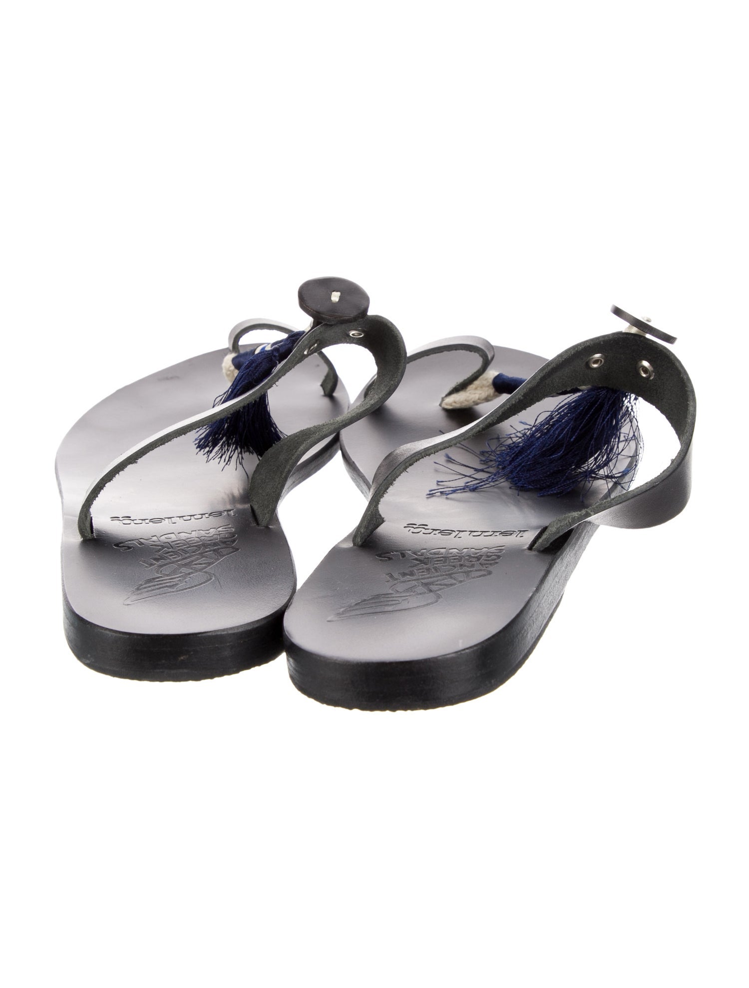 Ancient Greek Sandals Leather T-Strap Sandals